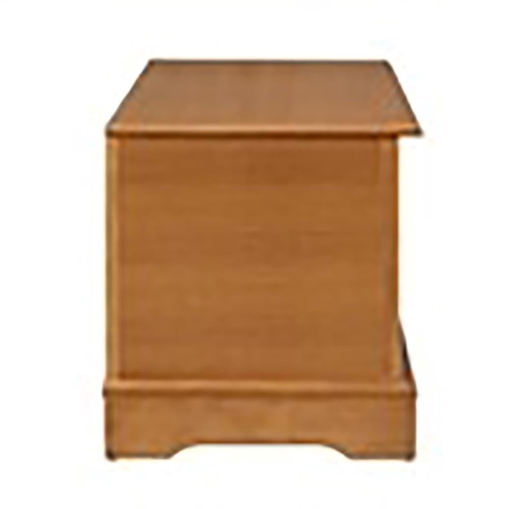 Cedar Wood Storage Blanket Chest Bench Honey Brown