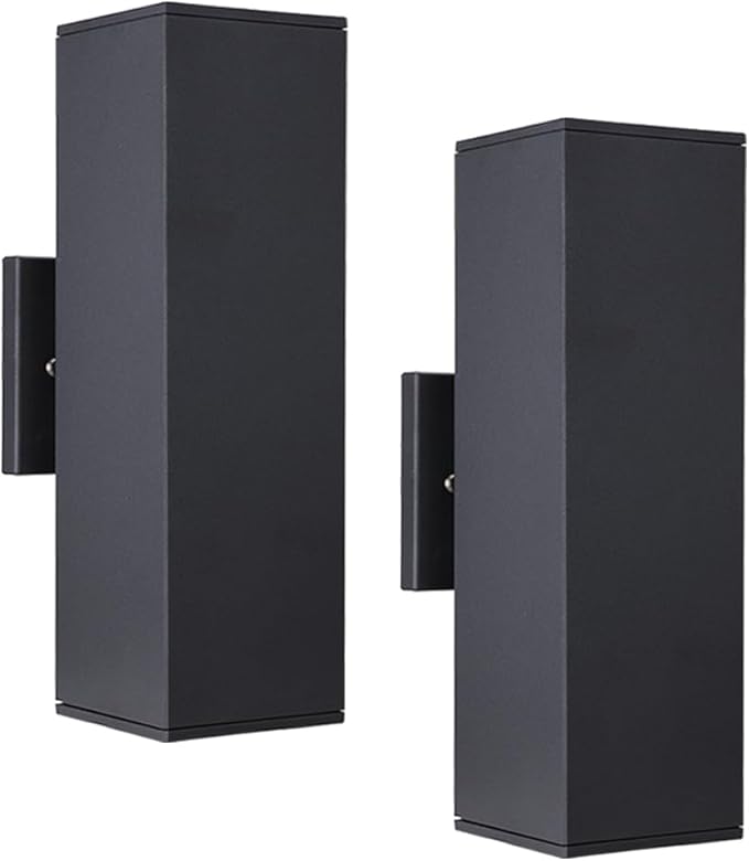 Modern Outdoor Wall Light 18" Black Aluminum
