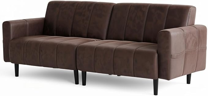 Regal 75.6" Velvet Convertible Sofa Bed with Tufted Design