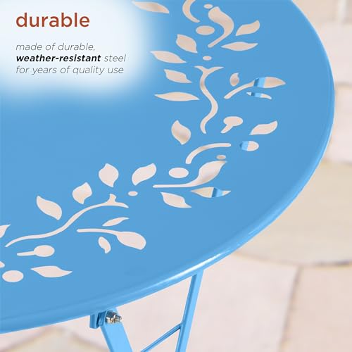 3-Piece Folding Bistro Set with Table and 2 Chairs