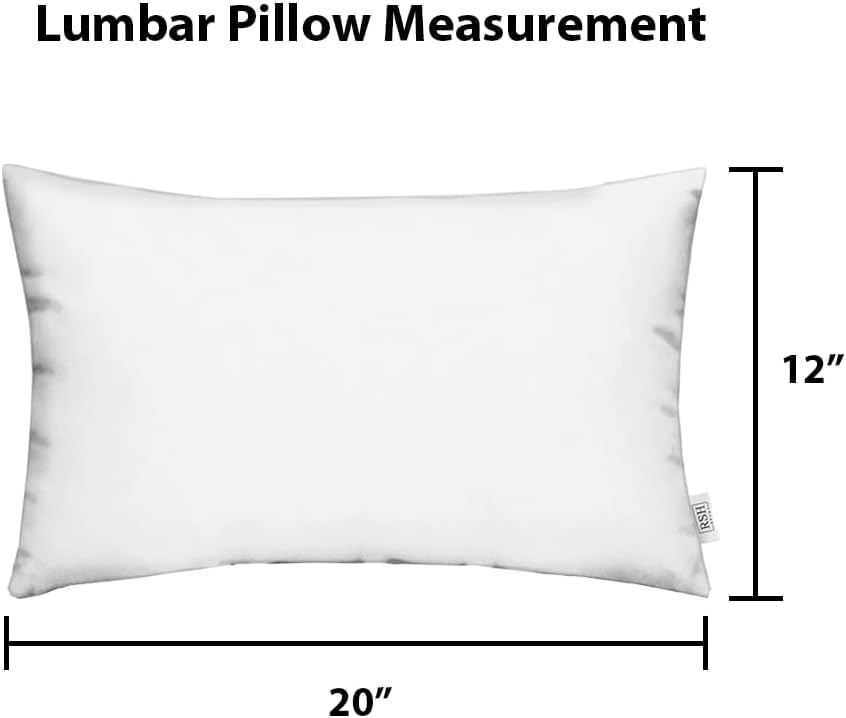 Outdoor Lumbar Throw Pillows Set of 4 - Red
