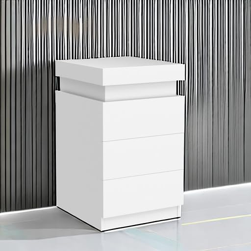 LED Nightstand with Charging Station