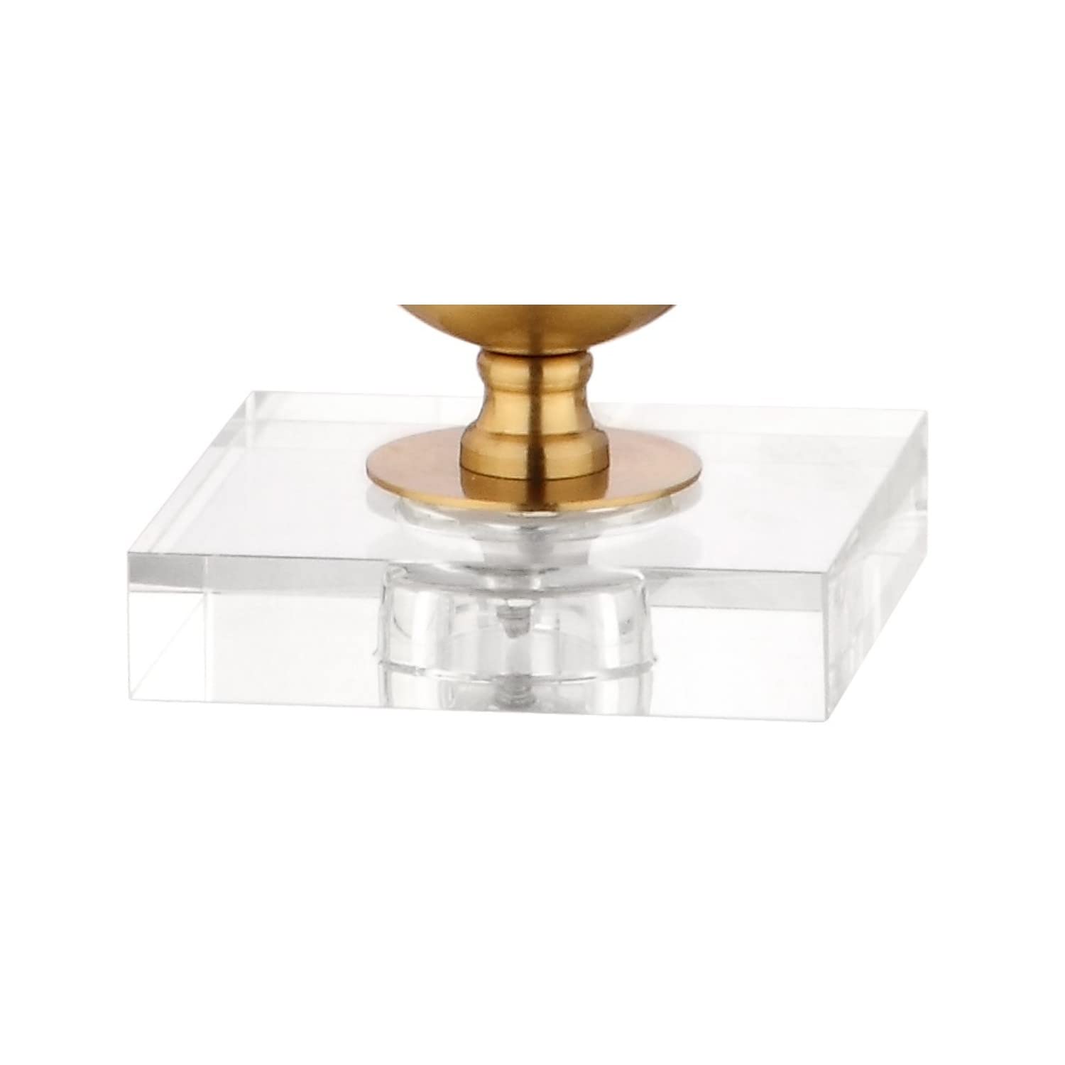 Mid-Century Modern Brass Crystal Table Lamp Set