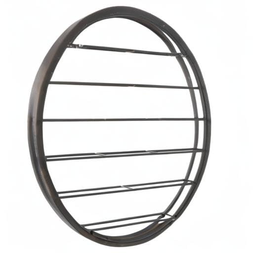 Wall Wine Rack 13 Bottle Farmhouse Metal Oval