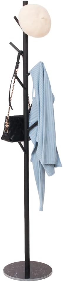 Metal Coat Rack Freestanding with Marble Base