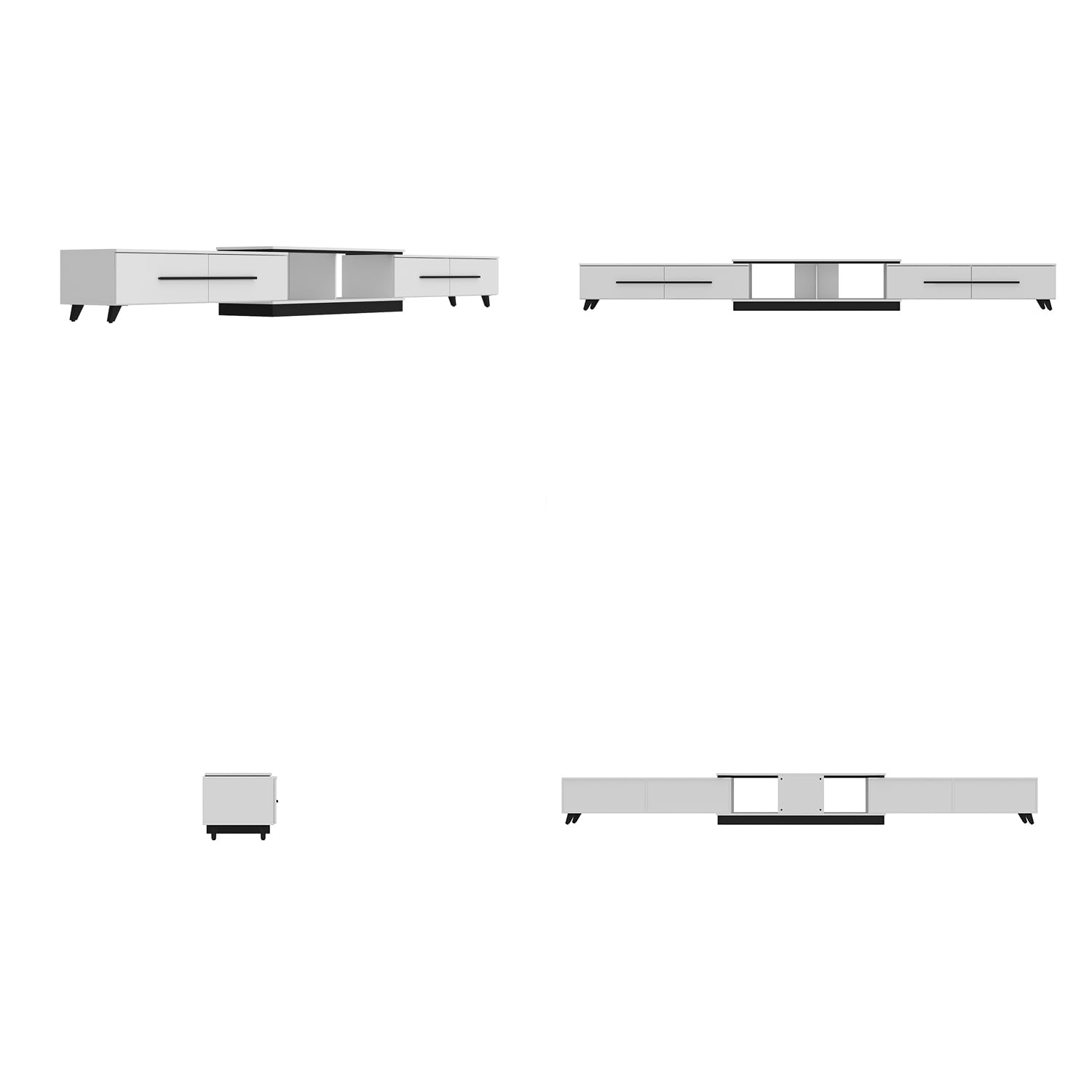Adjustable TV Stand with Storage for TVs up to 100"