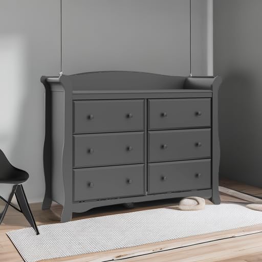 Avalon 6-Drawer Double Dresser Gray