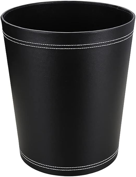 3 Pack PU Leather Office Trash Can Set
