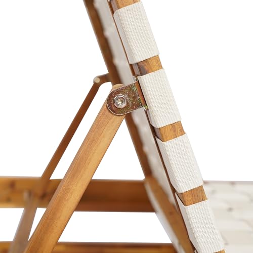 Rope Chaise Lounge with Adjustable Backrest