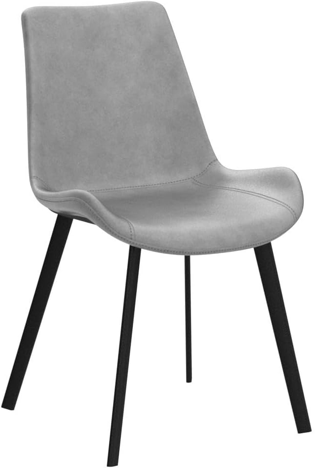 Dining Chairs Set of 2 - Modern Upholstered Faux Leather