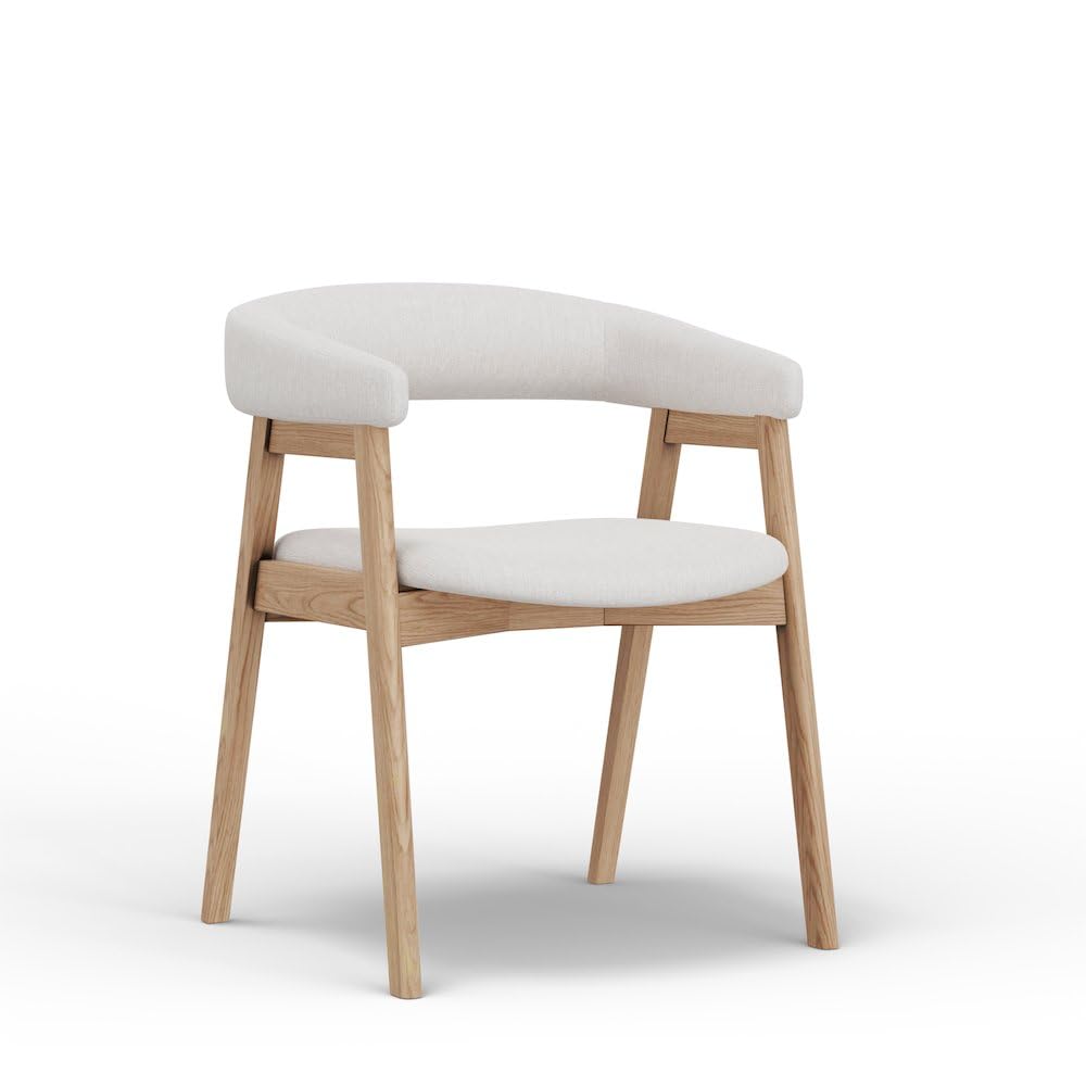 Upholstered Dining Chairs Set of 2 - Natural Wood