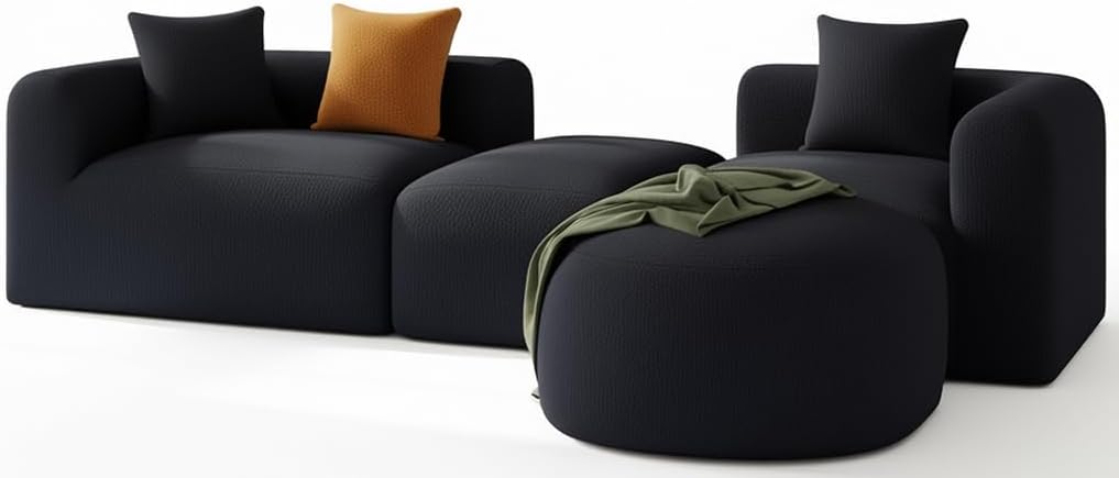 Modern Oversized Curved Sectional Sofa 119 Inch