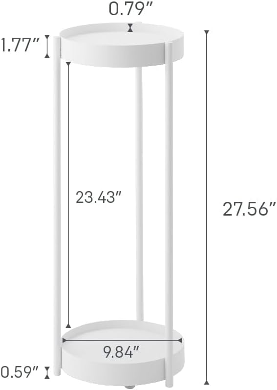 2-Tier Rolling Planter Stand with Casters