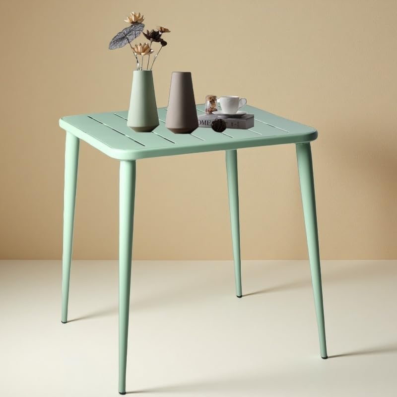 Square Metal Patio Dining Table 27.5 Inch