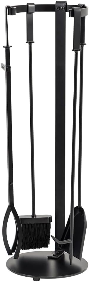 5-Piece Fireplace Tool Set - Aged Brass