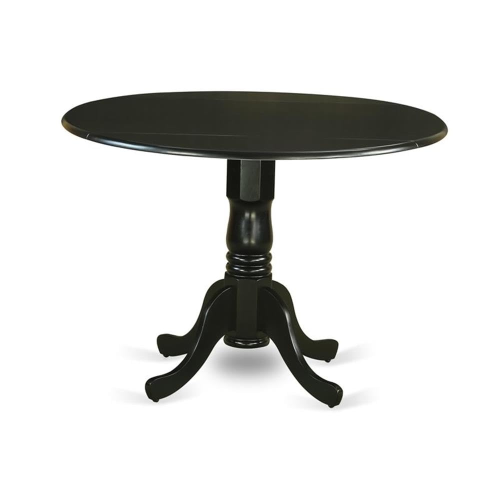 3-Piece Drop Leaf Dining Set with Round Table and 2 Chairs