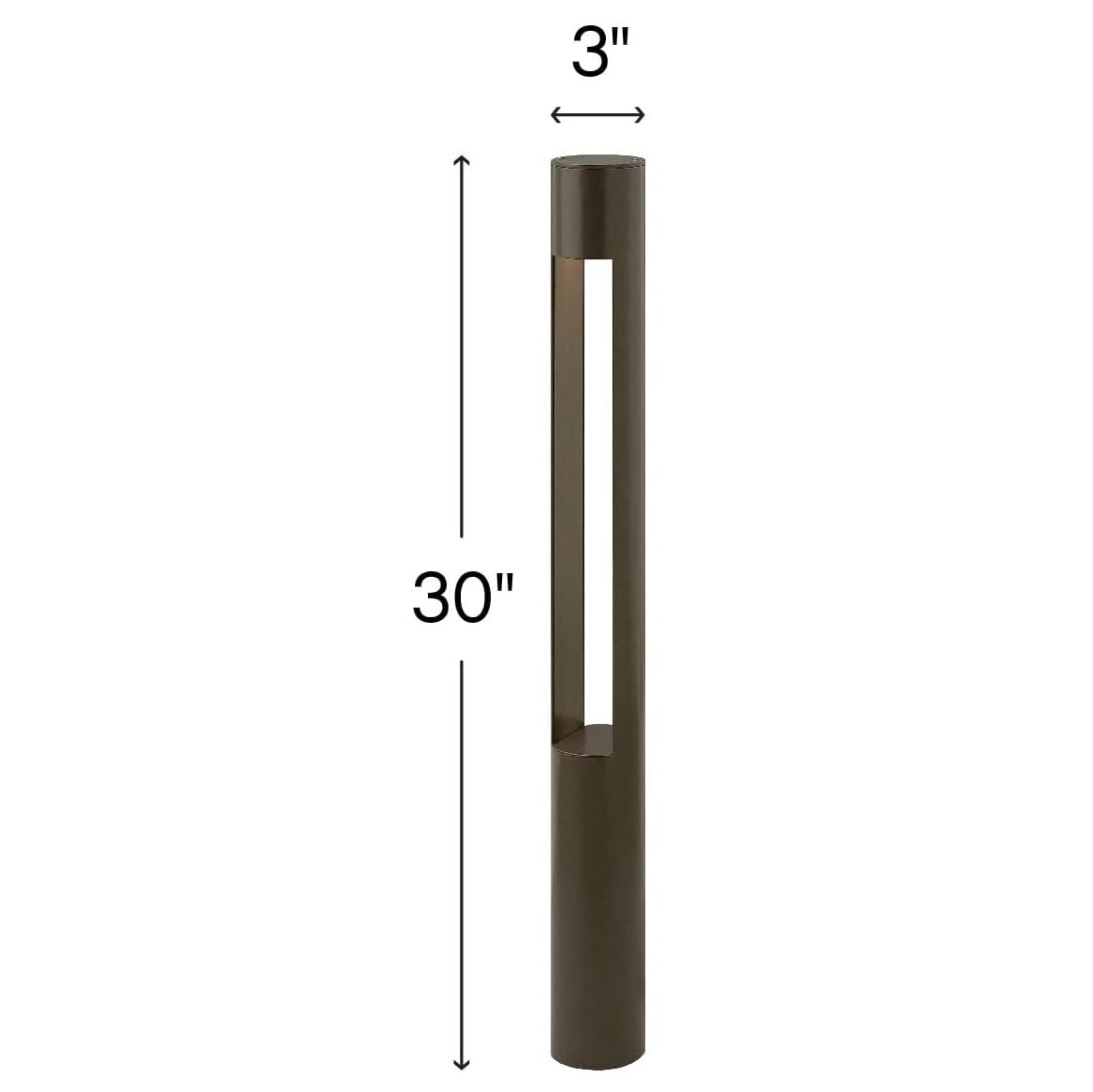 12V LED Landscape Bollard Light - Bronze