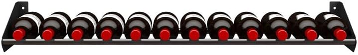 Wall Mount Wine Rack 12 Bottle Matte Black