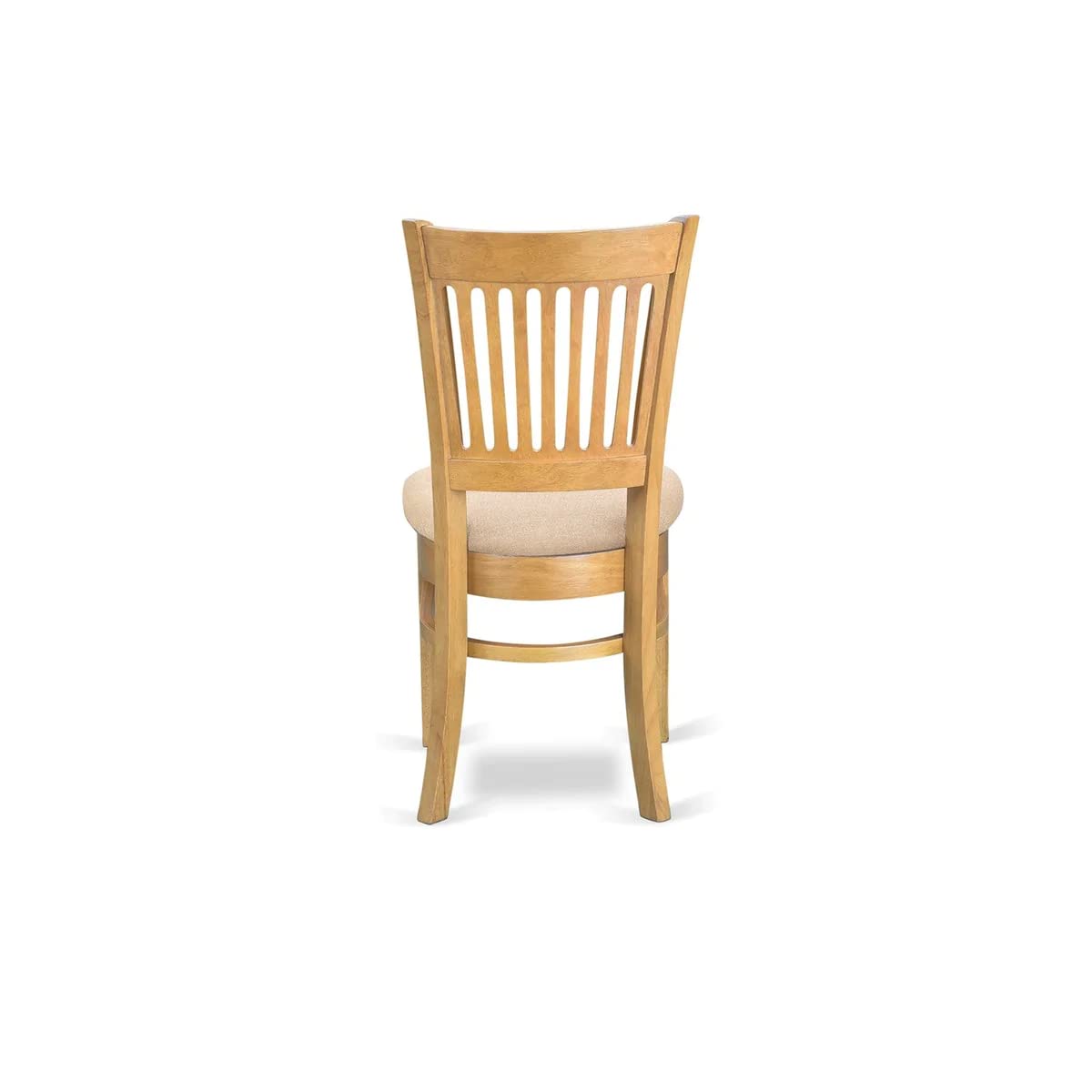 East West Furniture OXVA5-OAK-C 5 Piece Dining Set Includes a Square Solid Wood Table and 4 Linen Fabric Kitchen Room Chairs, 36x36 Inch, Oak