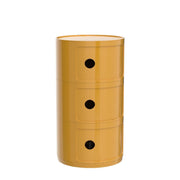 3 Tier Round Nightstand with Storage