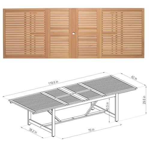 11-Piece Extendable Patio Dining Set for 10