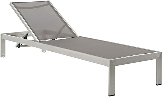 Aluminum Mesh Outdoor Patio Chaise Lounge Chairs Set of 2