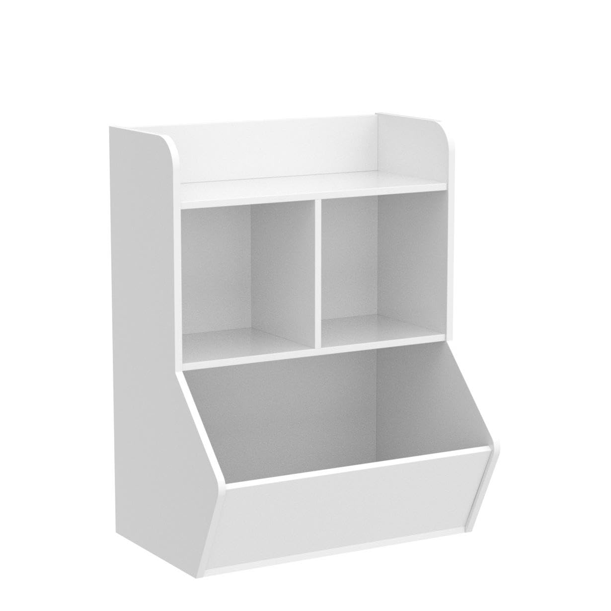Kids Bookshelf and Toy Storage Organizer White