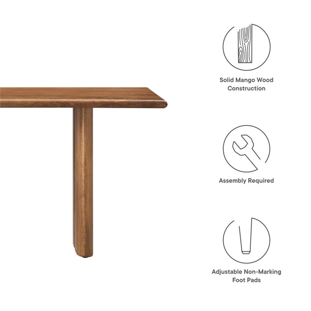 Amistad 58" Wood Bench Walnut