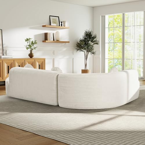 Curved Sectional Sofa L-Shaped 4 Seater