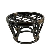 International Caravan Bali 18" Rattan Papasan Outdoor Ottoman Frame - Dark Honey