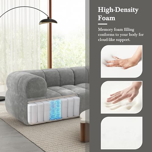 122" Modular L-Shape Sectional Sofa with Chaise Lounge