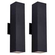 Modern Outdoor Wall Light 18" Black Aluminum