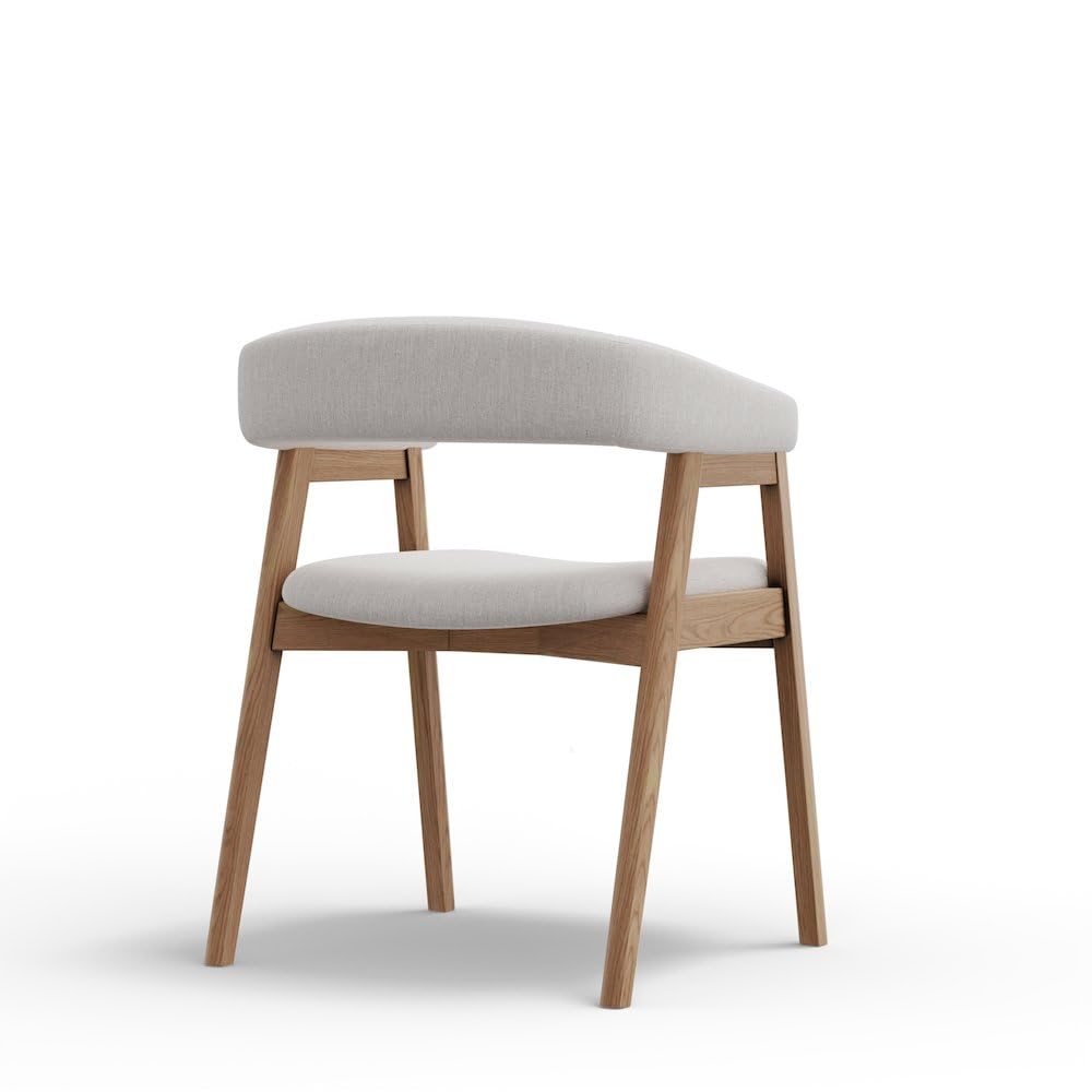Upholstered Dining Chairs Set of 2 - Natural Wood