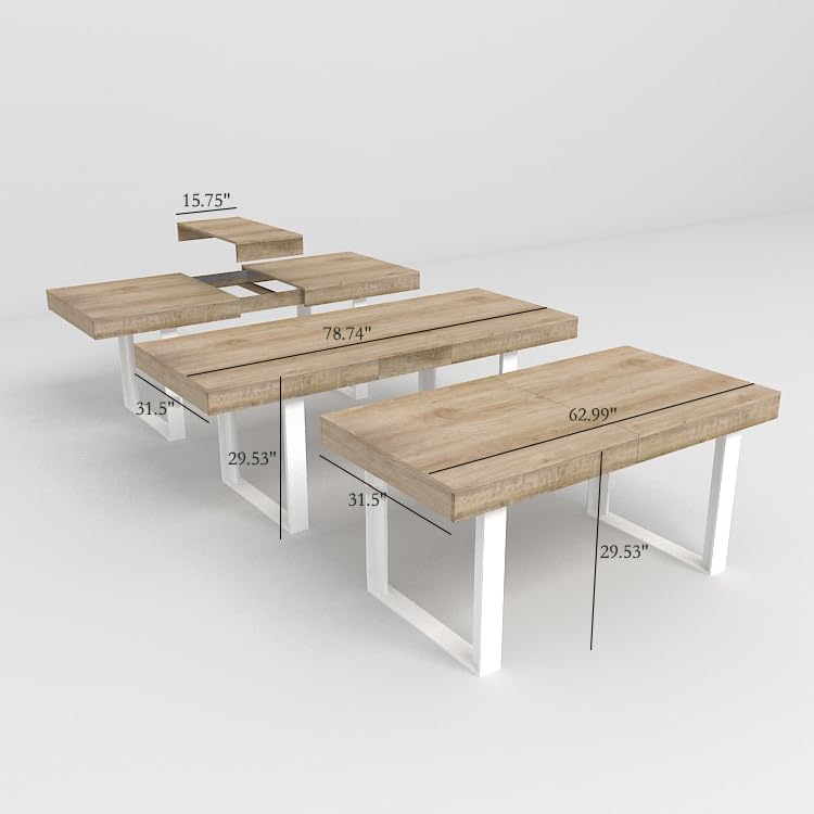 Extendable Dining Table for 6-10 People