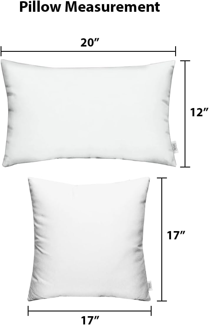 Set of 4 Indoor Outdoor Decorative Throw Pillows - Navy Blue