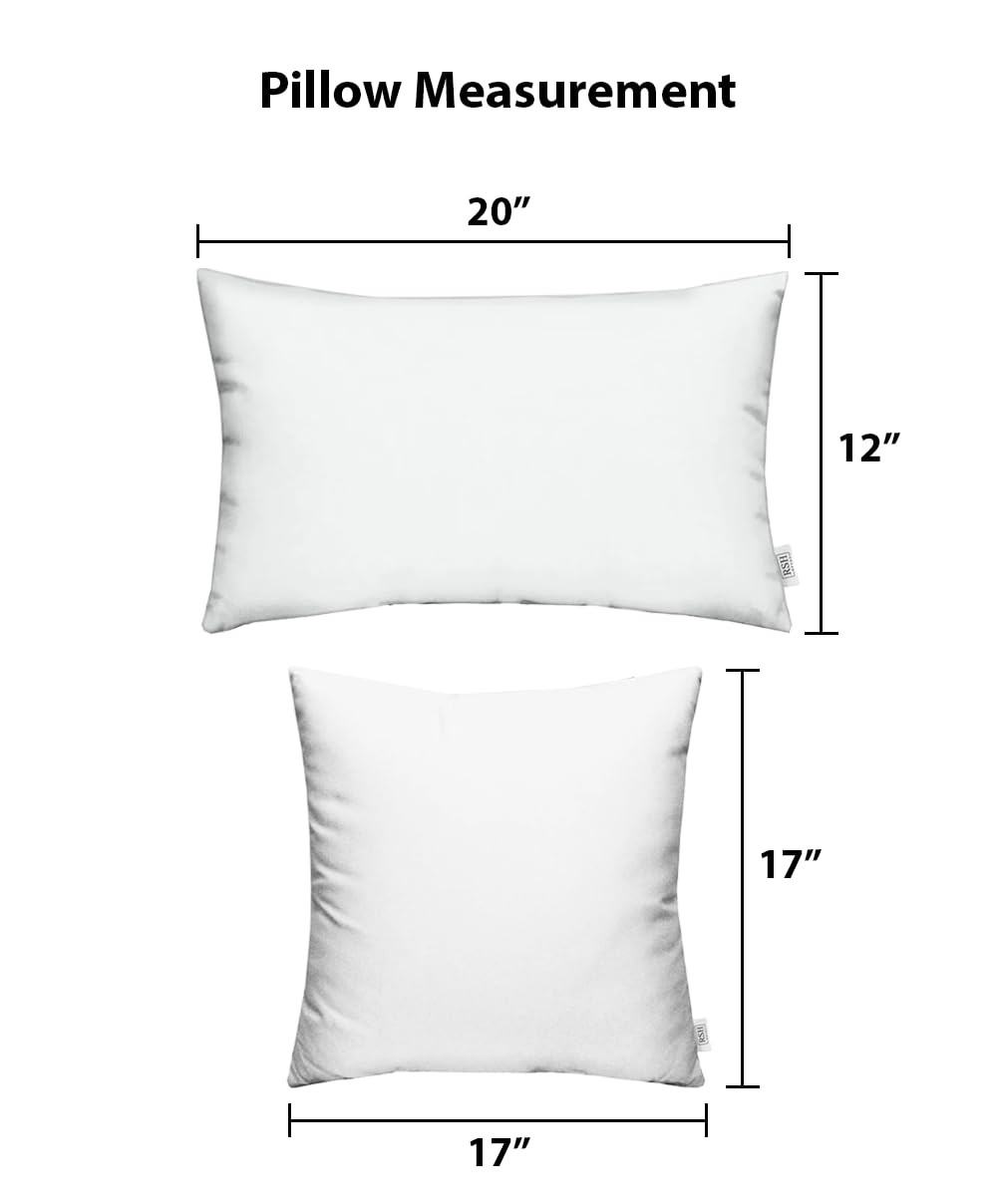 Indoor Outdoor Throw Pillow Set - 4 Piece Sunbrella Canvas Buttercup Yellow