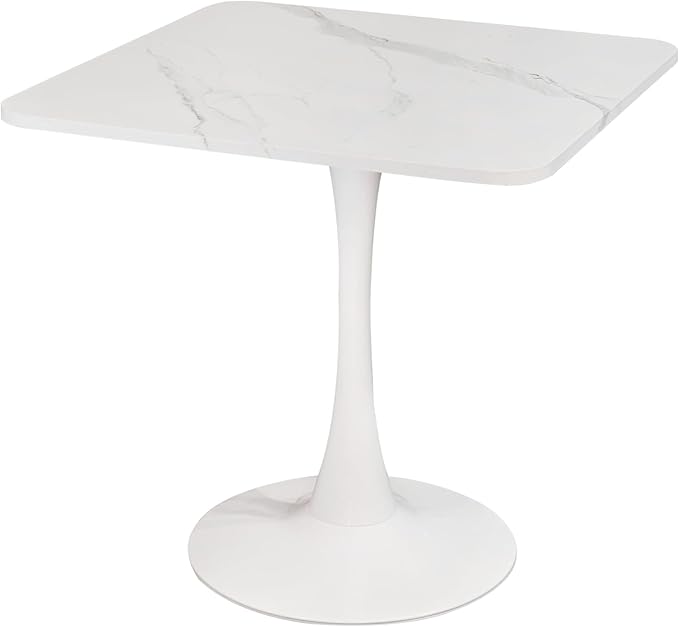 30-Inch Square Bistro Table with Faux Marble Top