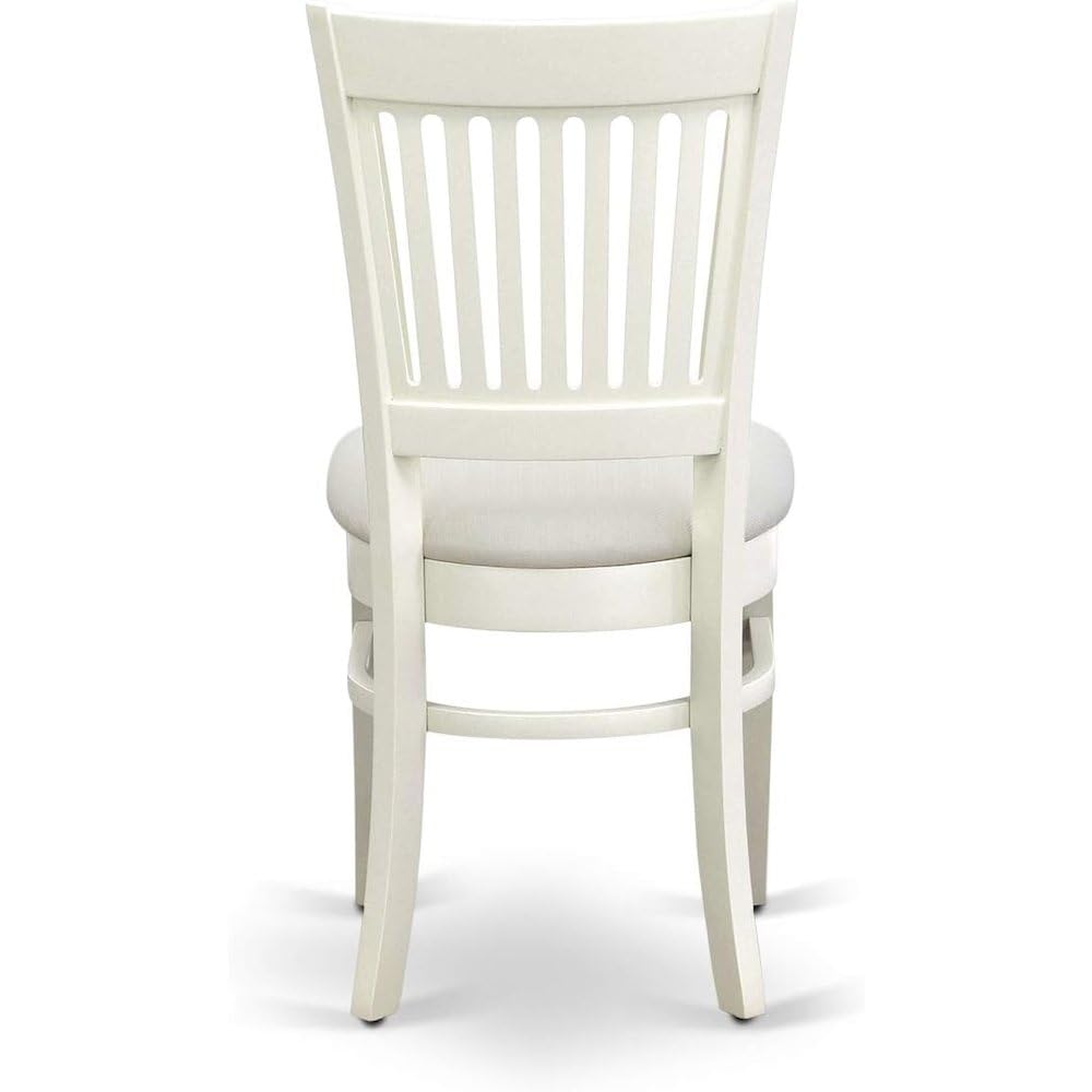 5-Piece Round Dining Set with Slatted Chairs