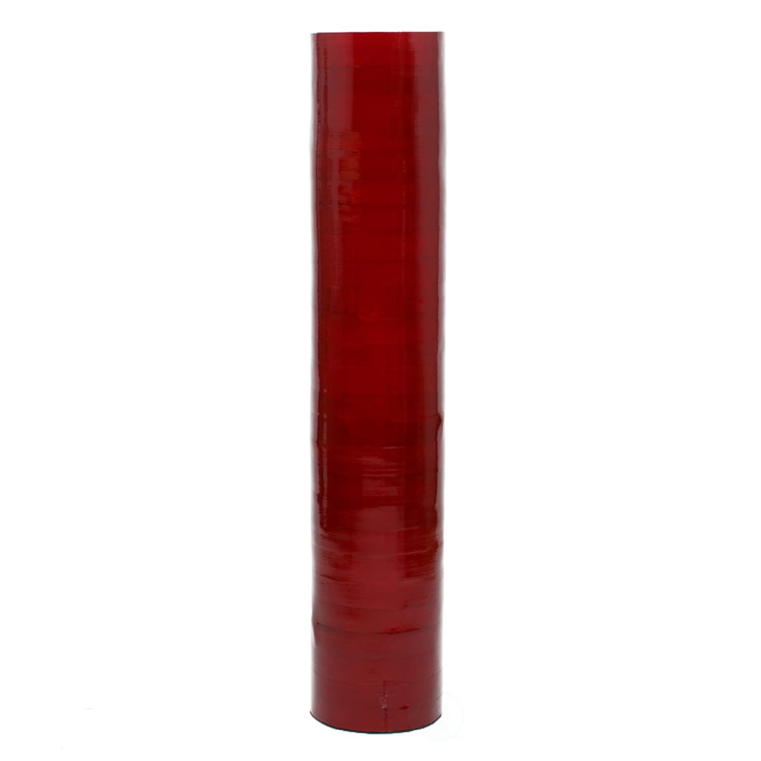 30-Inch Bamboo Floor Vase - Cylinder Shape - Red