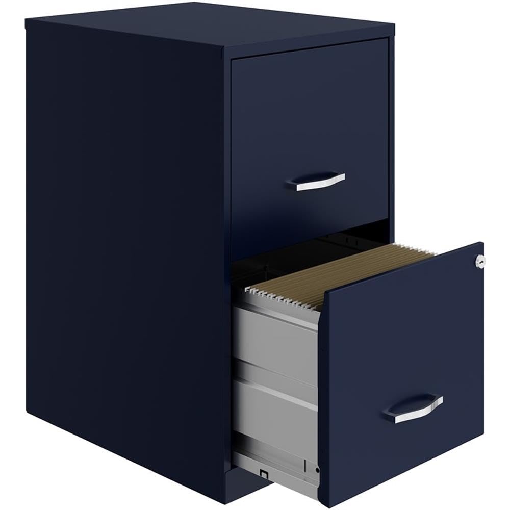 2-Drawer Metal Filing Cabinet Navy