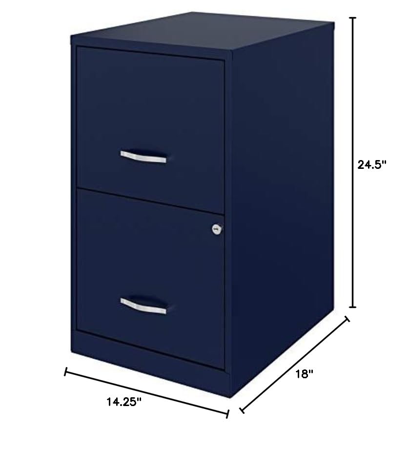 2-Drawer Metal Filing Cabinet Navy