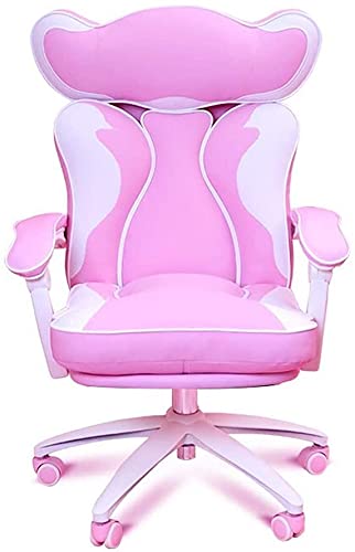 Computer Gaming Chair Pink Cute Home Lift Reclining Live Chair Ergonomic Gaming Chair (Color : Normal)