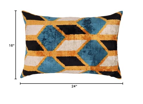 Handmade Velvet Throw Pillow 16x24