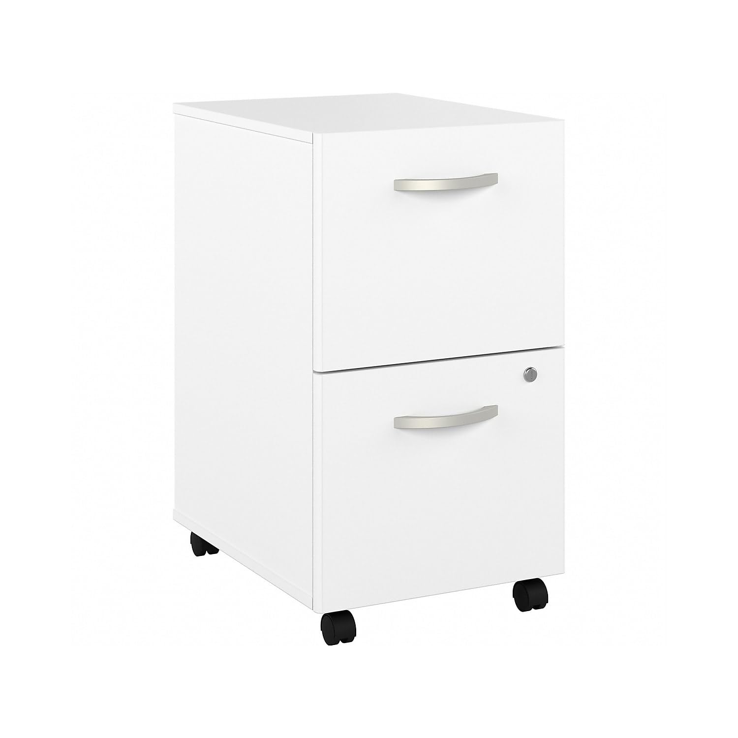 2 Drawer Mobile File Cabinet White