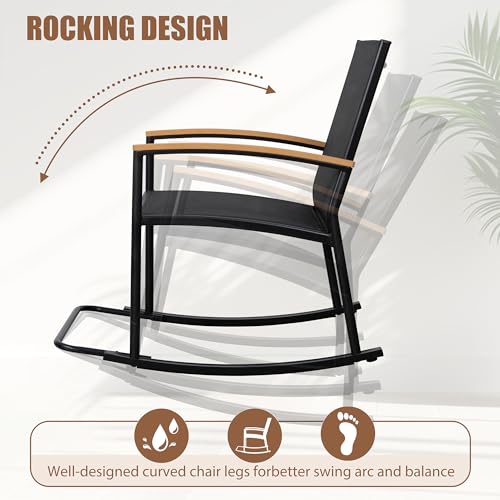 3 Piece Outdoor Rocking Bistro Set with Table
