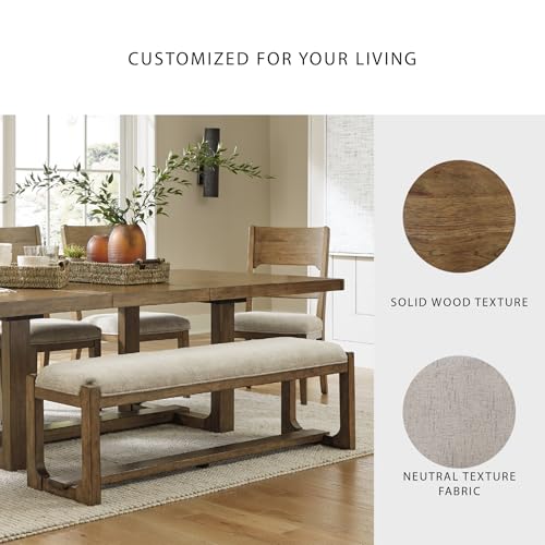 Farmhouse Upholstered Dining Bench