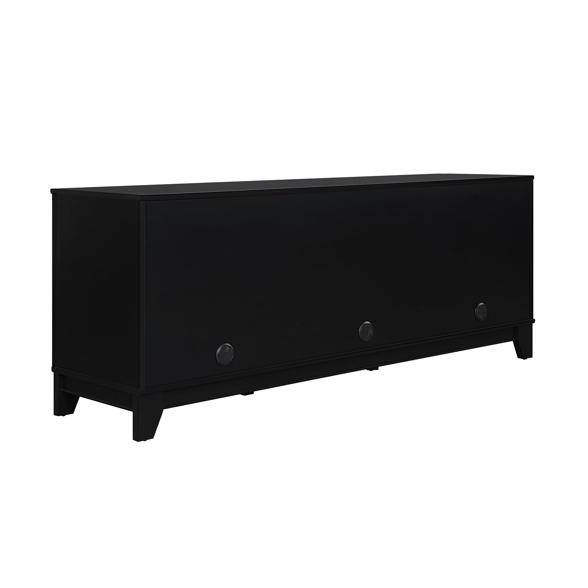 Mid-Century Modern Cane TV Stand 55 Inch