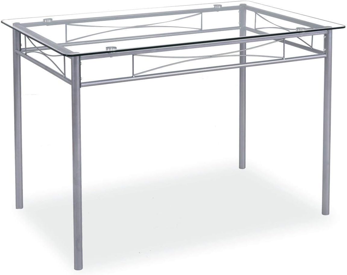 5-Piece Glass Top Dining Set with 4 Chairs