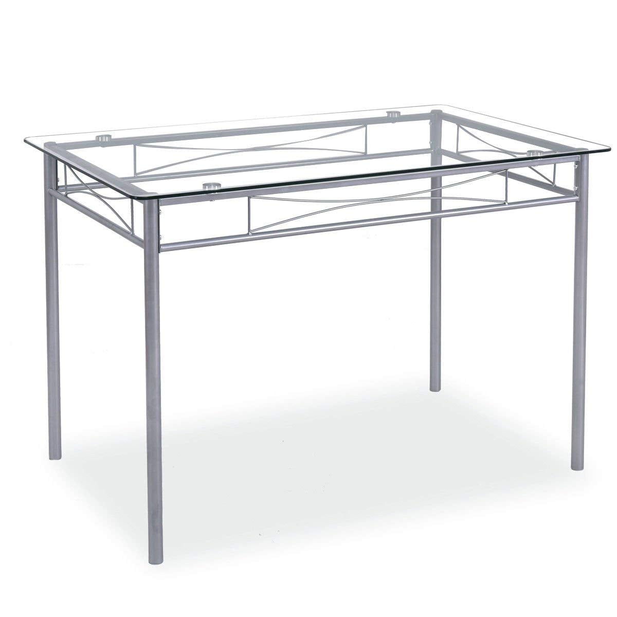 5-Piece Glass Top Dining Set with 4 Chairs