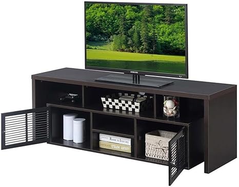 60" TV Stand with Storage Cabinets and Shelves
